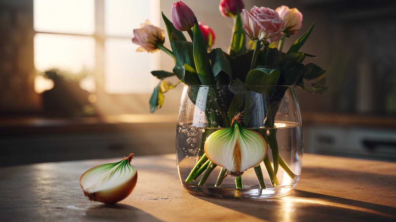 Restore Wilted Flowers with an Onion: How petals perk up in 3 minutes